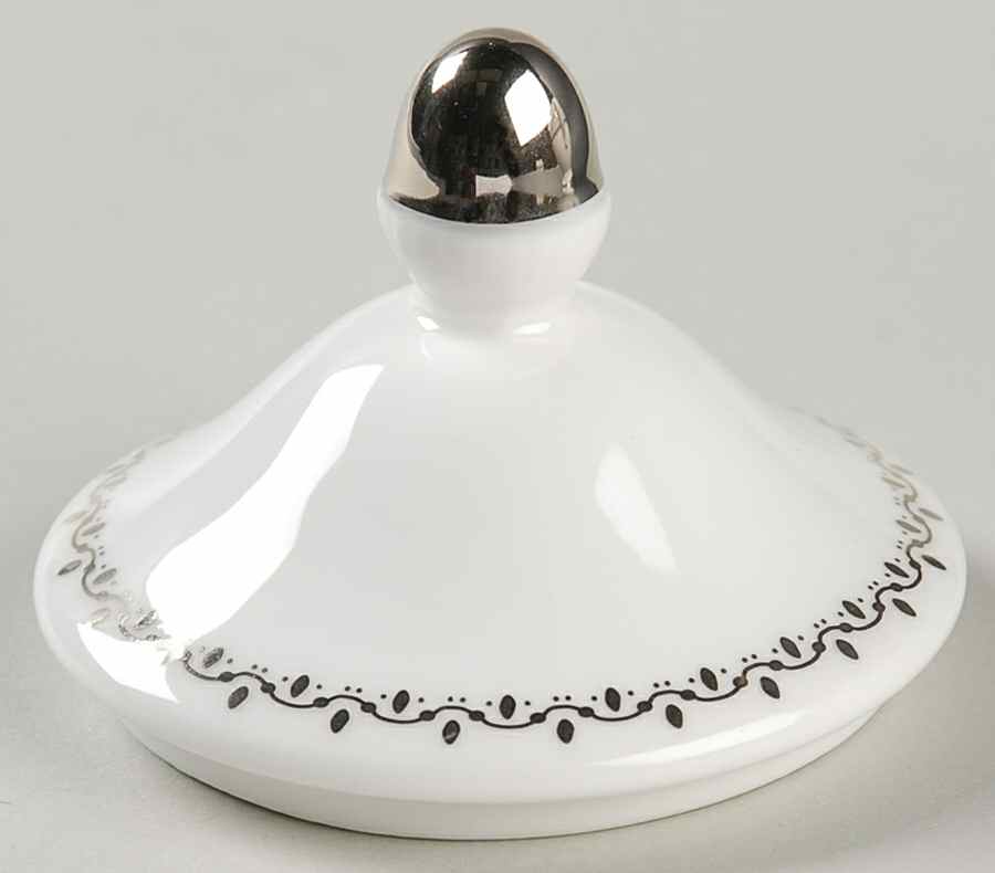 French Knot (Platinum Trim) Lid for Sugar Bowl by Wedgwood-1