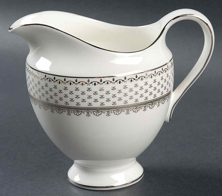 French Knot (Platinum Trim) Creamer by Wedgwood-1