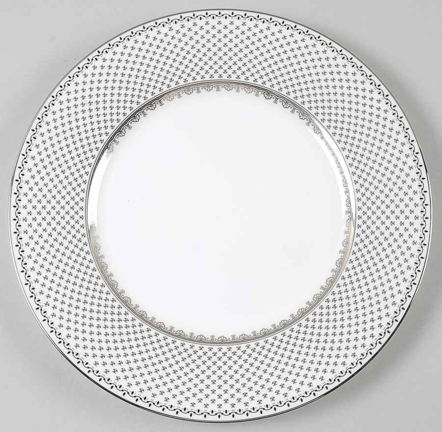 French Knot (Platinum Trim) Accent Salad Plate by Wedgwood-1