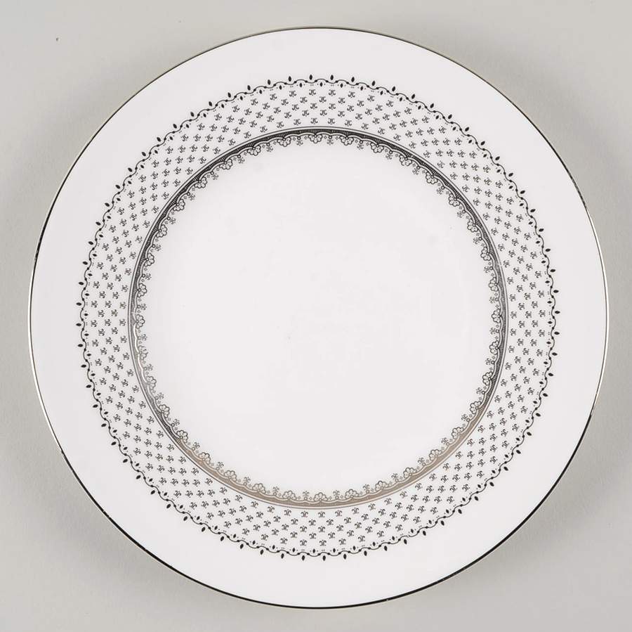 French Knot (Platinum Trim) Salad Plate by Wedgwood-1