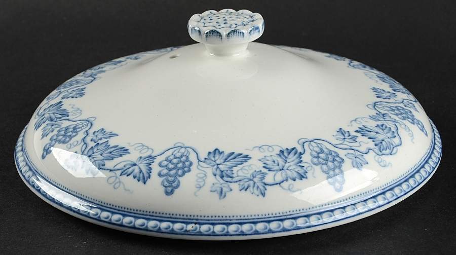 Vintage Blue Lid for Round Vegetable by Wedgwood-1