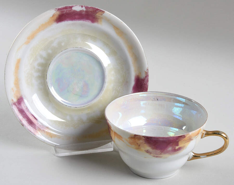 WBL18 Footed Cup & Saucer Set by White Block-1