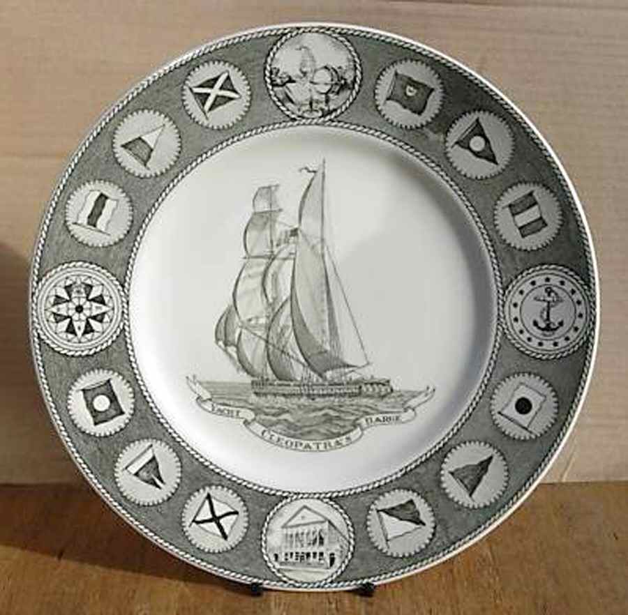 Peabody Museum (Gray) Dinner Plate by Wedgwood-1