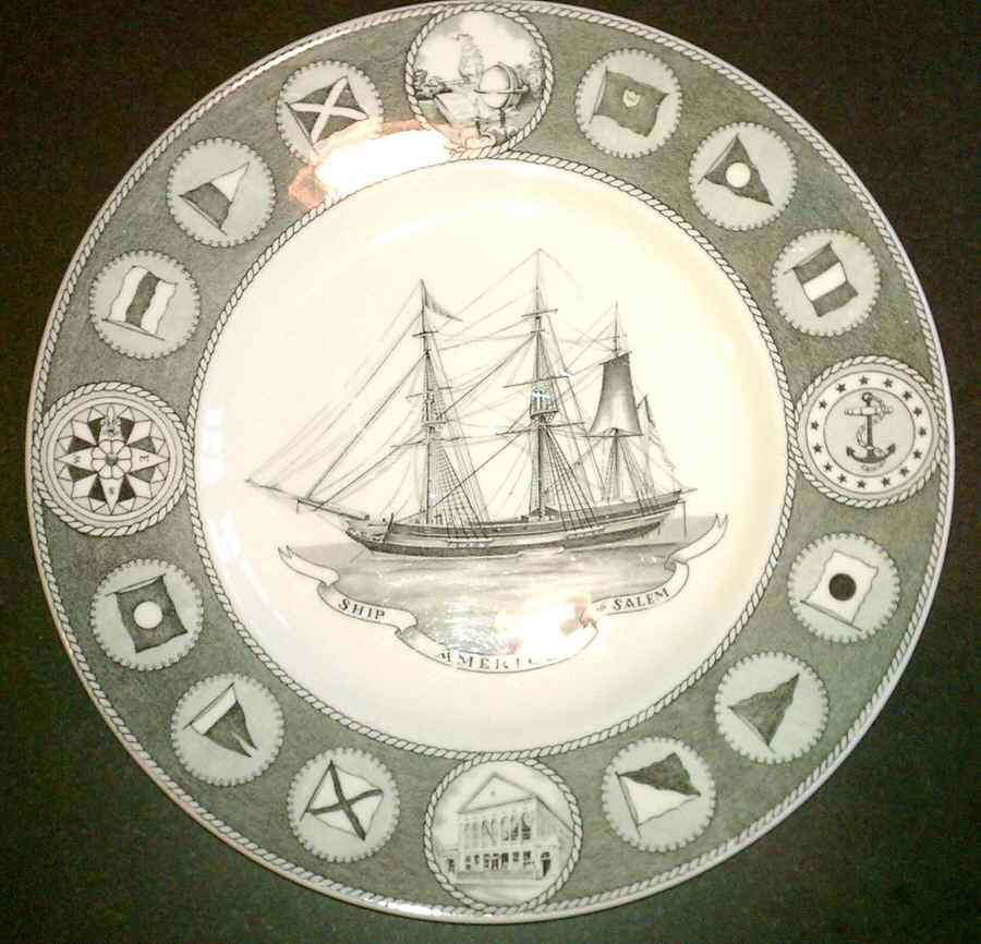 Peabody Museum (Gray) Dinner Plate by Wedgwood-1