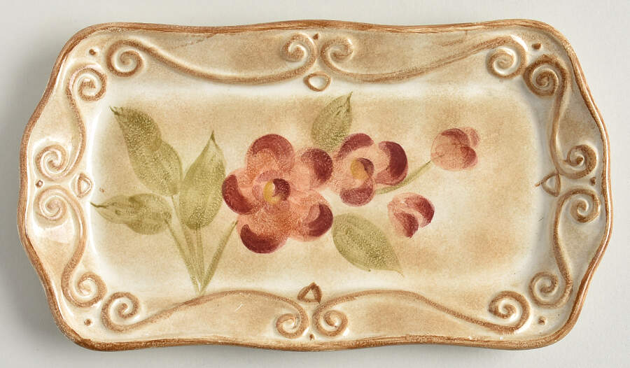 Orchid Garden Tray for Creamer & Sugar with Lid by Whole Home-1