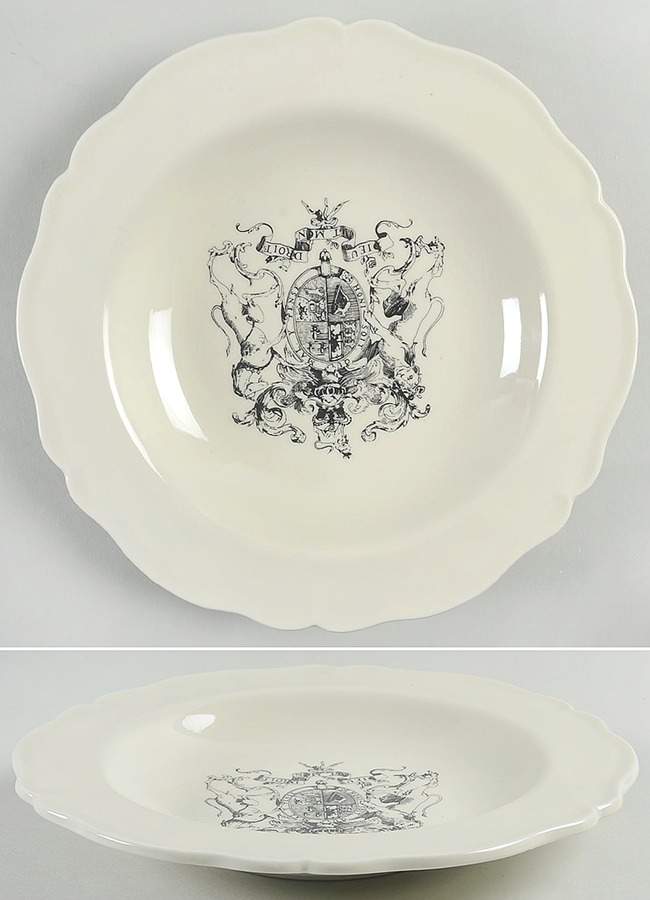 King's Arm Tavern-Williamsburg Large Rim Soup Bowl by Homer Laughlin -1