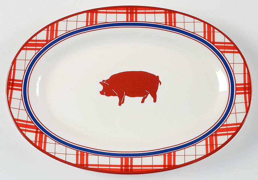 Country Barbecue Oval Dinner Plate by Williams-Sonoma-1