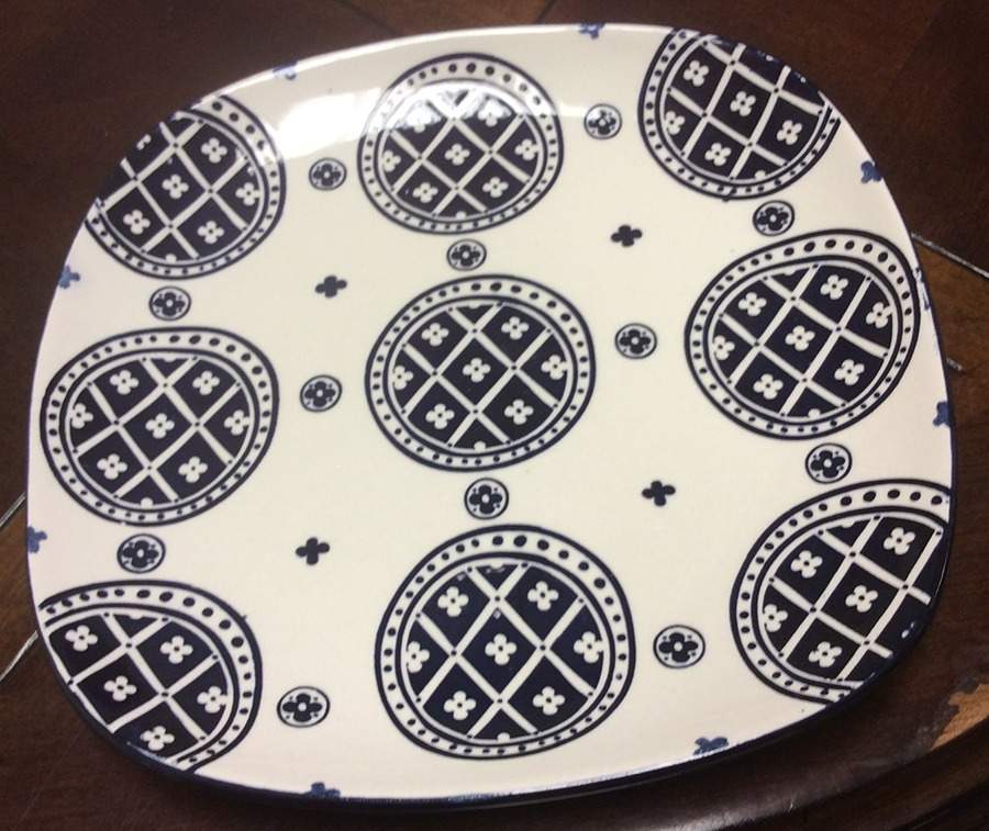 Indigo Square Salad Plate by World Market-1