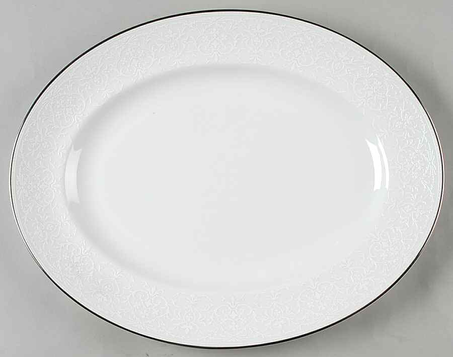 English Lace 14" Oval Serving Platter by Wedgwood-1