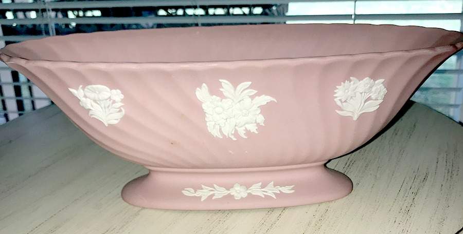 Cream Color on Pink Spiral Flute Centerpiece by Wedgwood-1