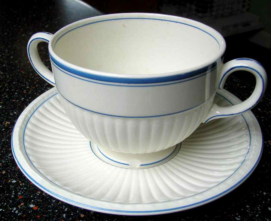 A7435 Footed Bouillon Cup & Saucer by Wedgwood-1