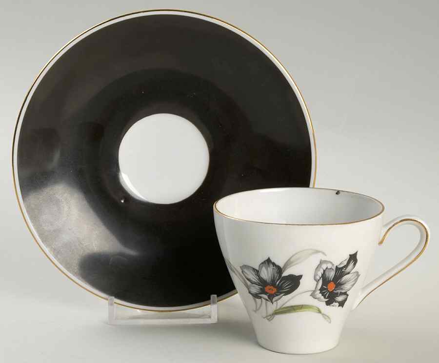 WIG1077 Flat Demitasse Cup & Saucer Set by Winterling - Bavaria-1