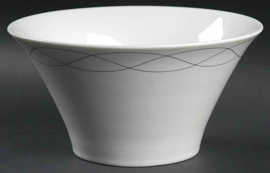 Platinum Twist 8" Round Vegetable Bowl by Wedgwood-1