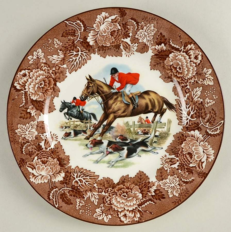 Fox Hunt Dinner Plate by Wood & Sons-1