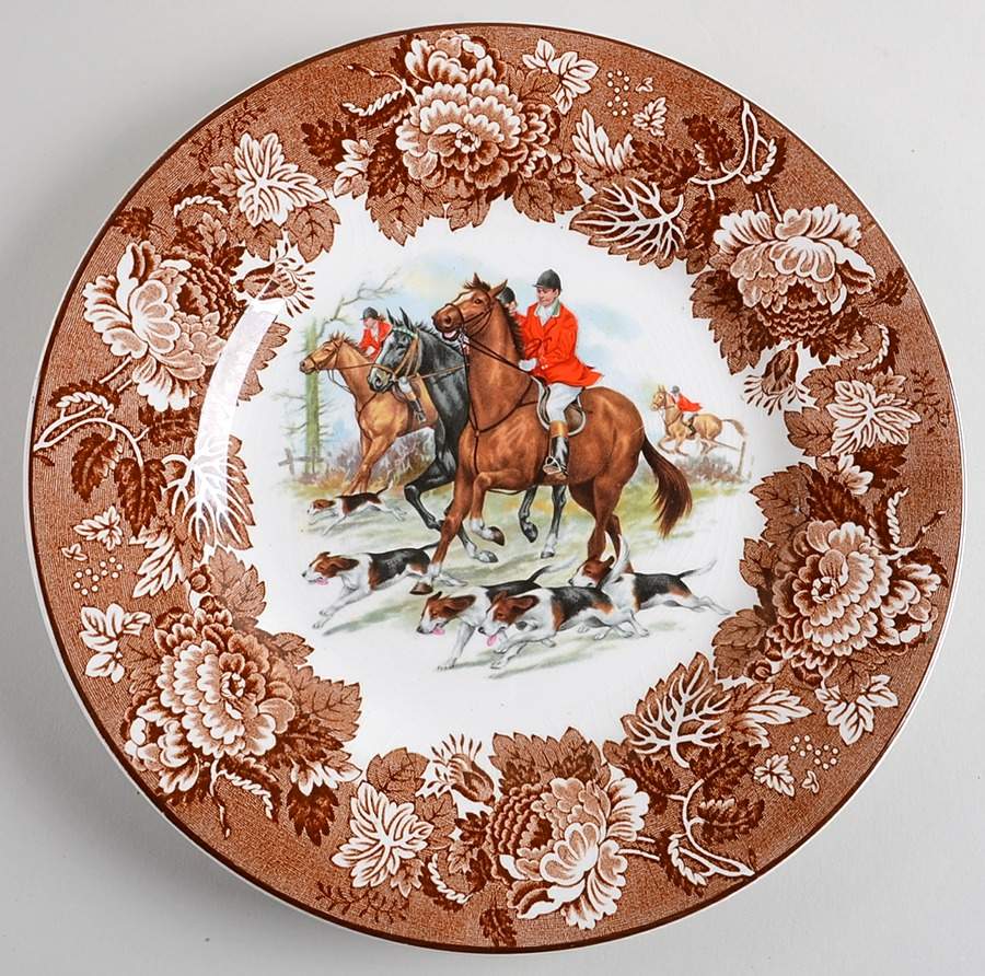 Fox Hunt Dinner Plate by Wood & Sons-1