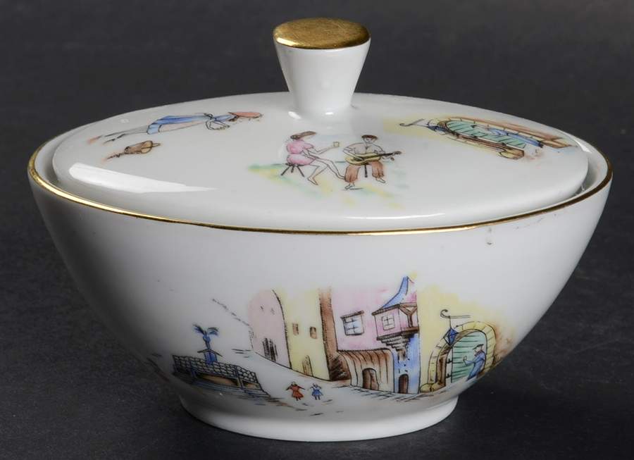 WIG1081 Mini Sugar Bowl & Lid by Winterling - Bavaria-1