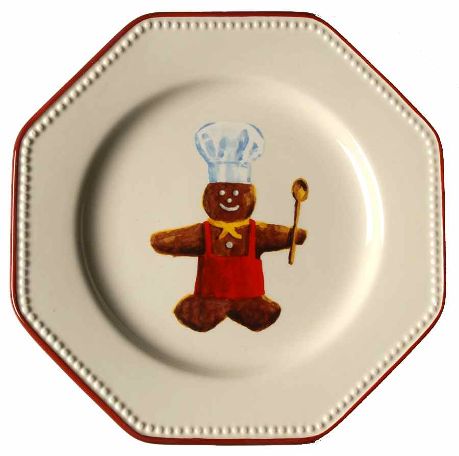 Gingerbread Chef Octagonal Salad Plate by Williams-Sonoma-1