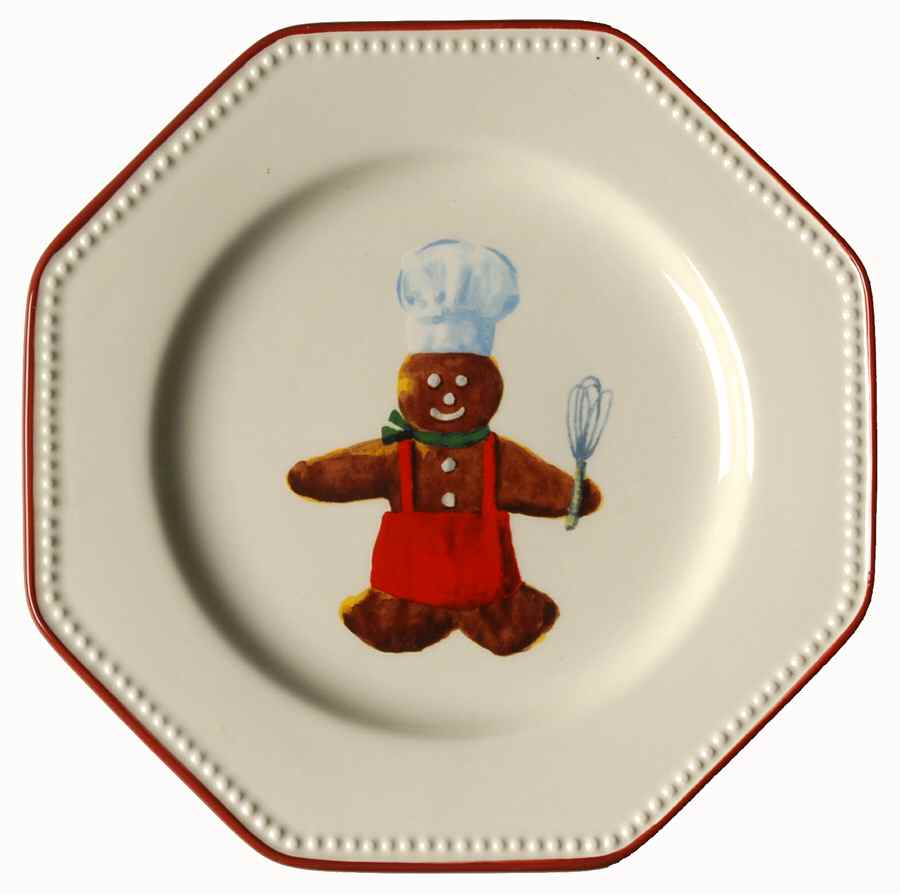 Gingerbread Chef Octagonal Salad Plate by Williams-Sonoma-1