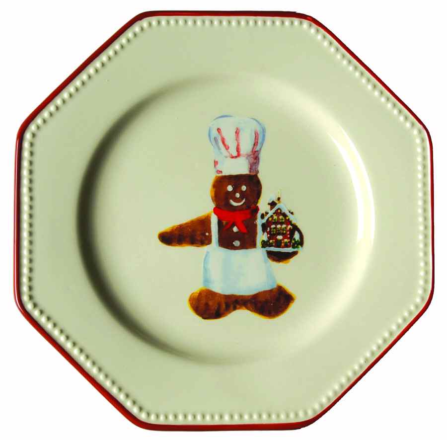 Gingerbread Chef Octagonal Salad Plate by Williams-Sonoma-1