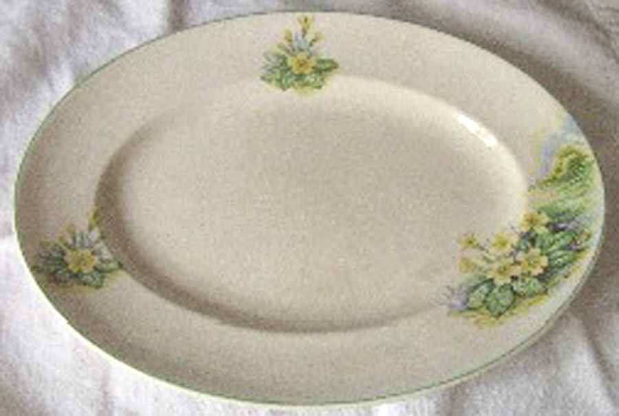 WAD10 12" Oval Serving Platter by Wade (England)-1