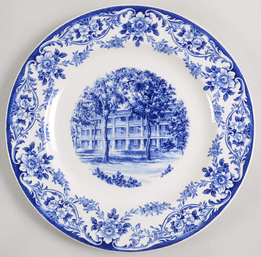 Hollins College Blue Dinner Plate by Wedgwood-1
