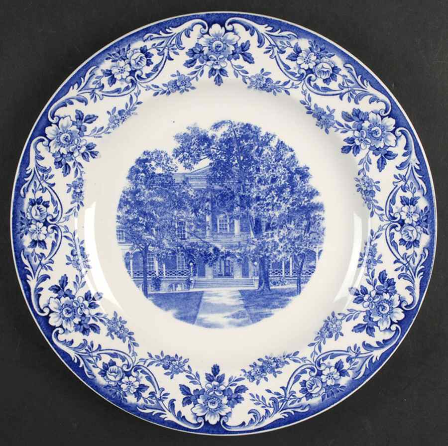 Hollins College Blue Dinner Plate by Wedgwood-1