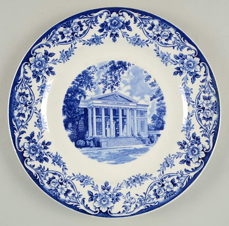 Hollins College Blue Dinner Plate by Wedgwood-1