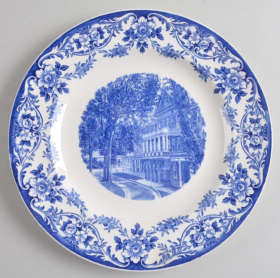 Hollins College Blue Dinner Plate by Wedgwood-1