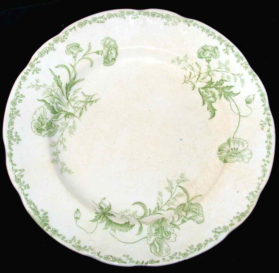 Carnation Green Dinner Plate by JH Weatherby-1