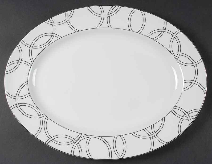 Halo 15" Oval Serving Platter by Waterford China-1
