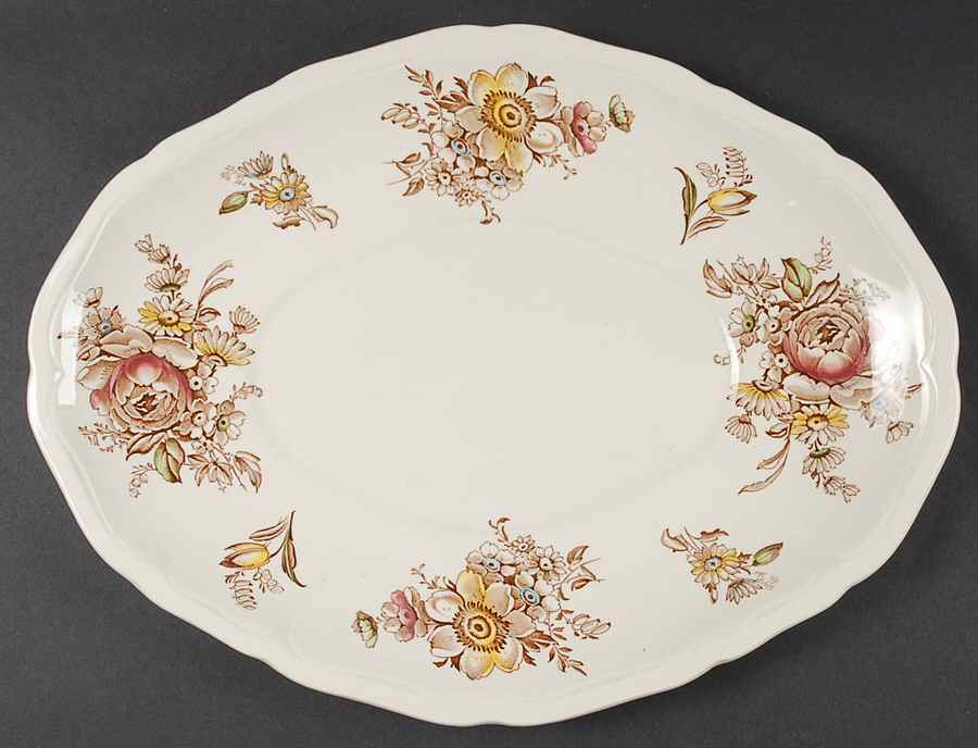 Bristol (Brown Multicolor) Underplate for Tureen by Wedgwood-1
