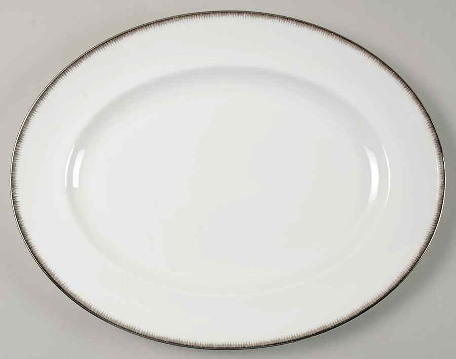 Silver Aster 13" Oval Serving Platter by Wedgwood-1