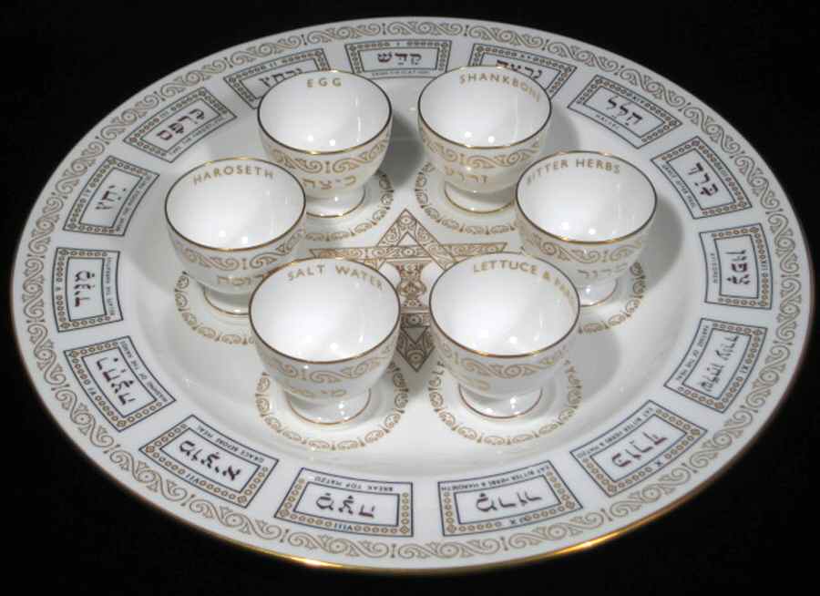 Passover Ceremonial Tray Passover Seder Plate by Wedgwood-1