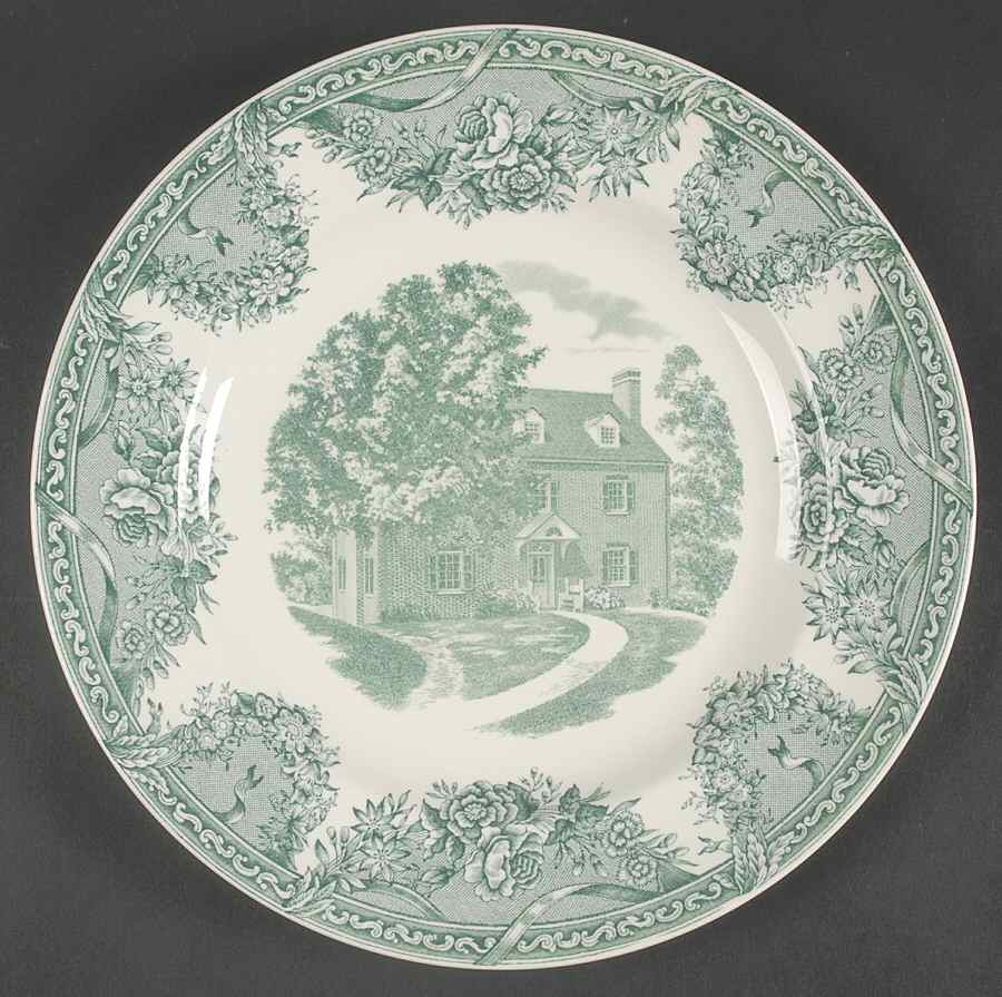 Salem College Green Dinner Plate by Wedgwood-1