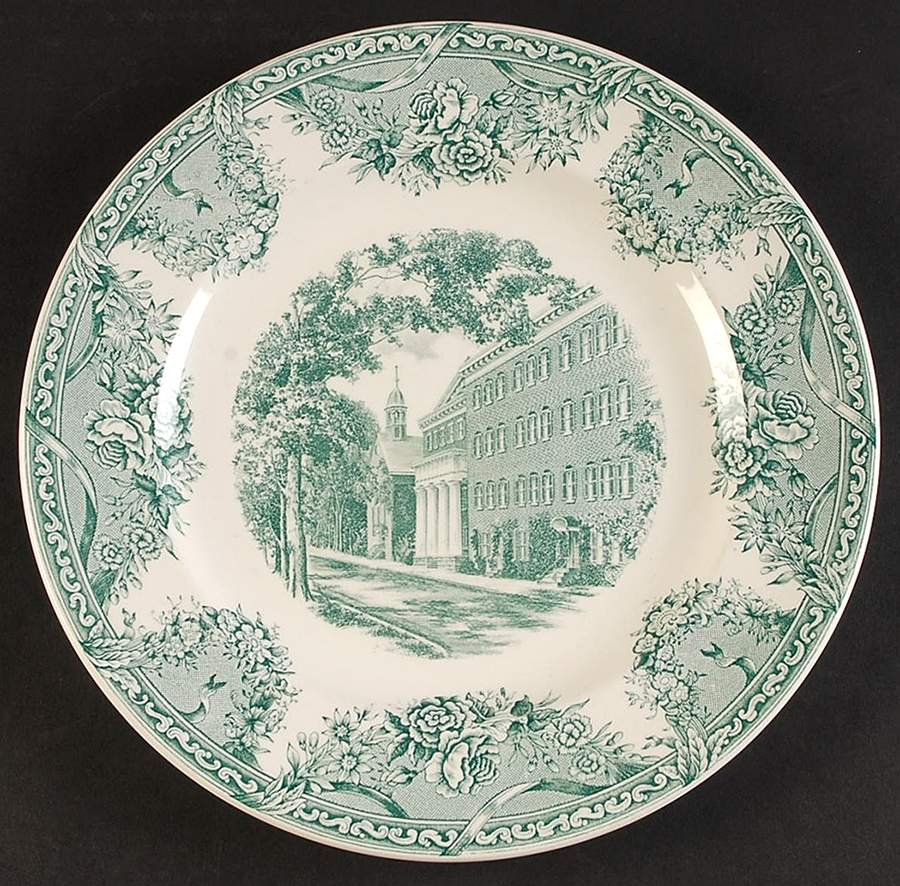 Salem College Green Dinner Plate by Wedgwood-1