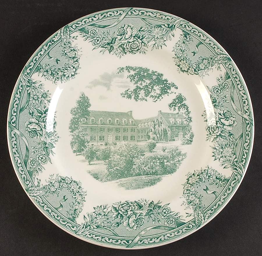 Salem College Green Dinner Plate by Wedgwood-1