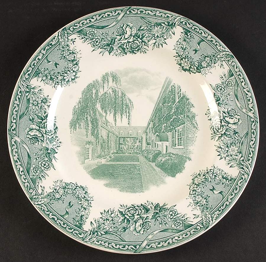 Salem College Green Dinner Plate by Wedgwood-1