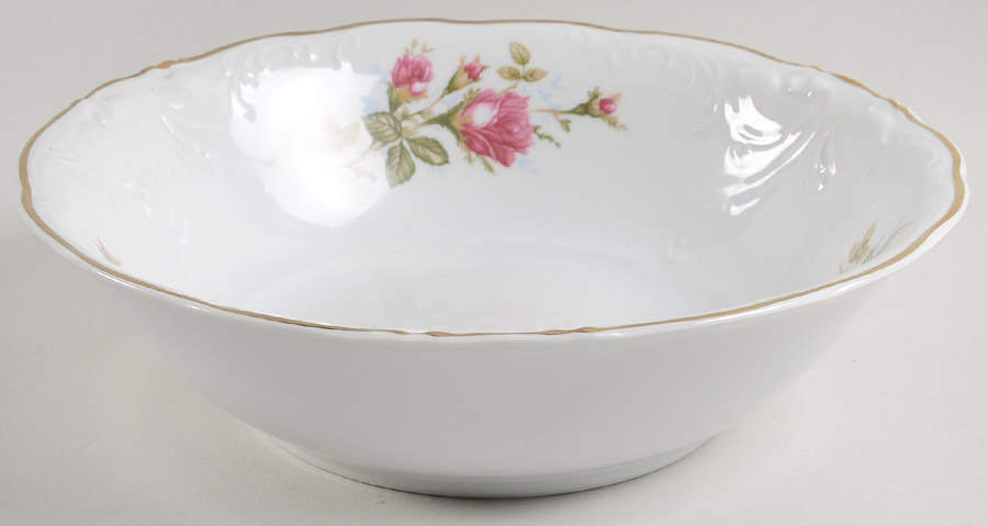 Pompadour Rose 9" Round Vegetable Bowl by Wawel-1