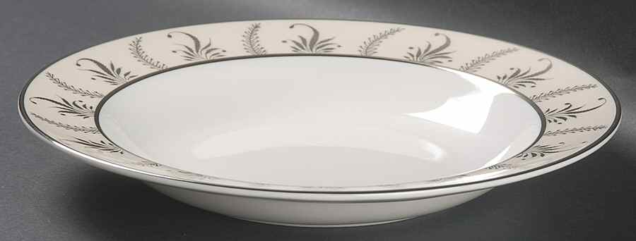 Meadow Silver Large Rim Soup Bowl by Wedgwood-1