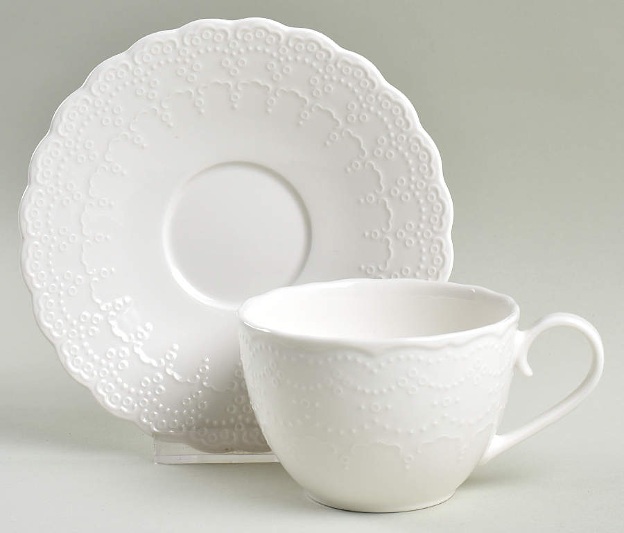 Trousseau Flat Cup & Saucer Set by Wedgwood-1