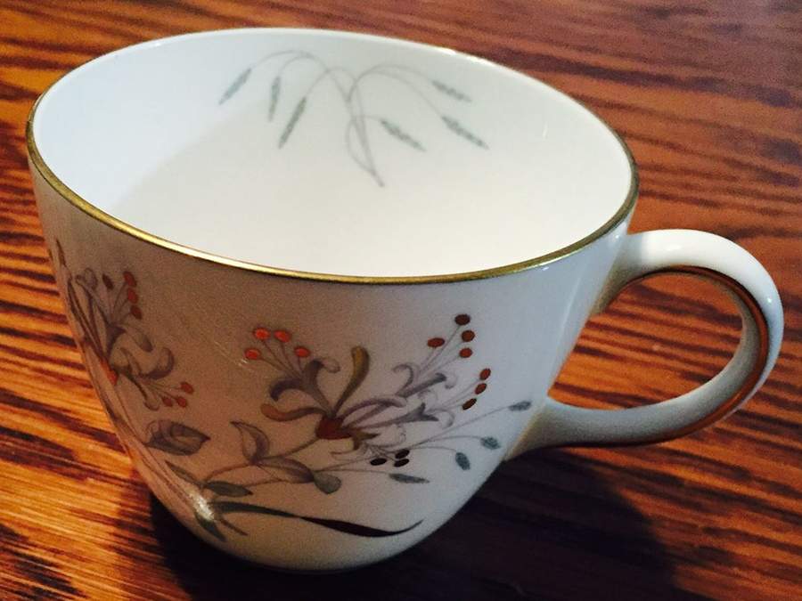 Honeysuckle Gray Flat Cup by Wedgwood-1