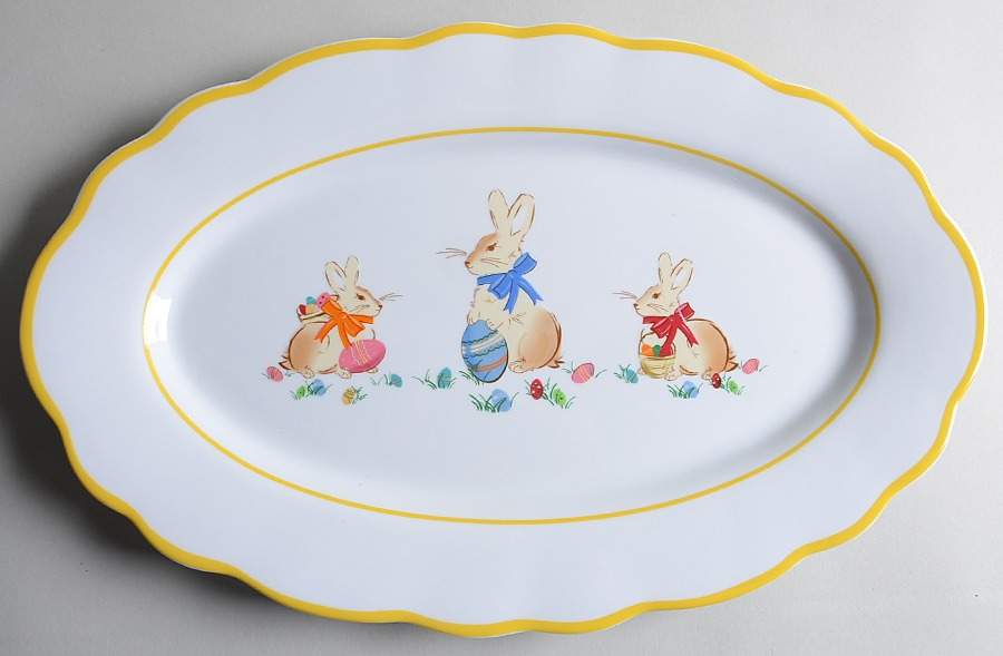 Spring Bunny 16" Oval Serving Platter by Williams-Sonoma-1