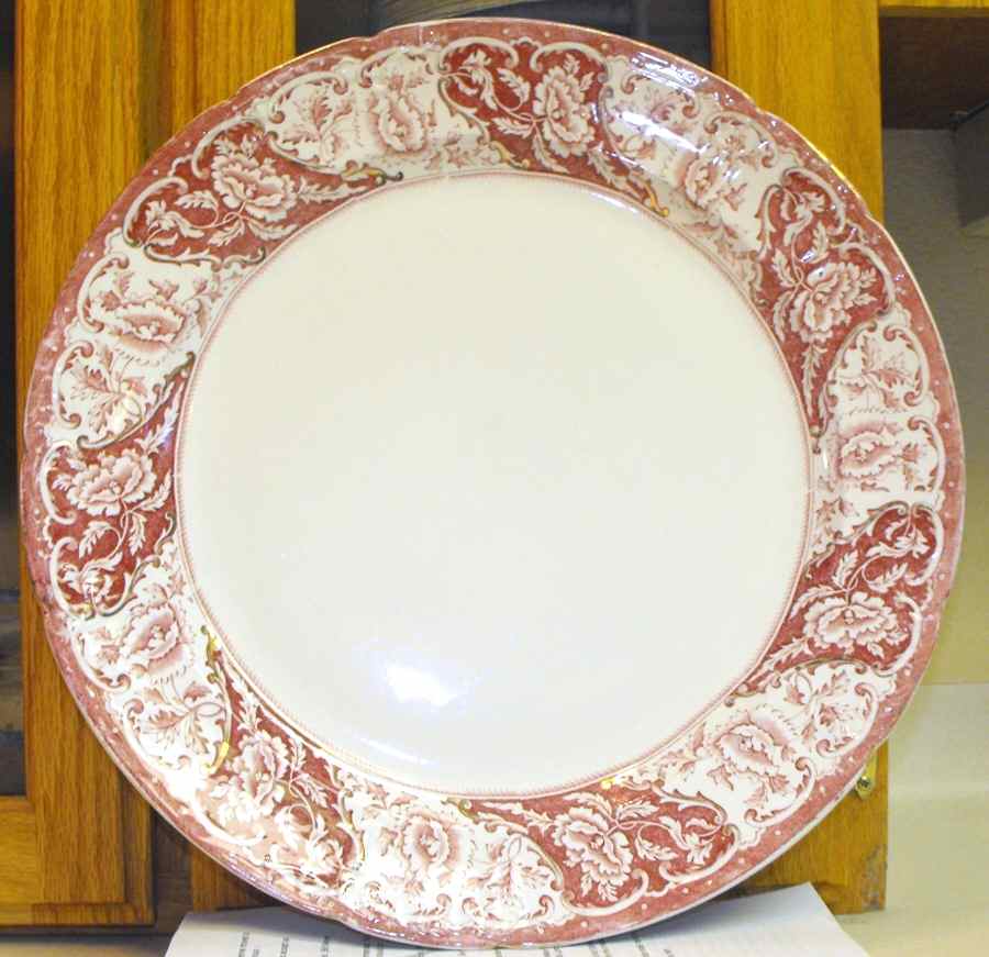 Rudyard Pink 12" Chop Plate (Round Platter) by F Winkle-1