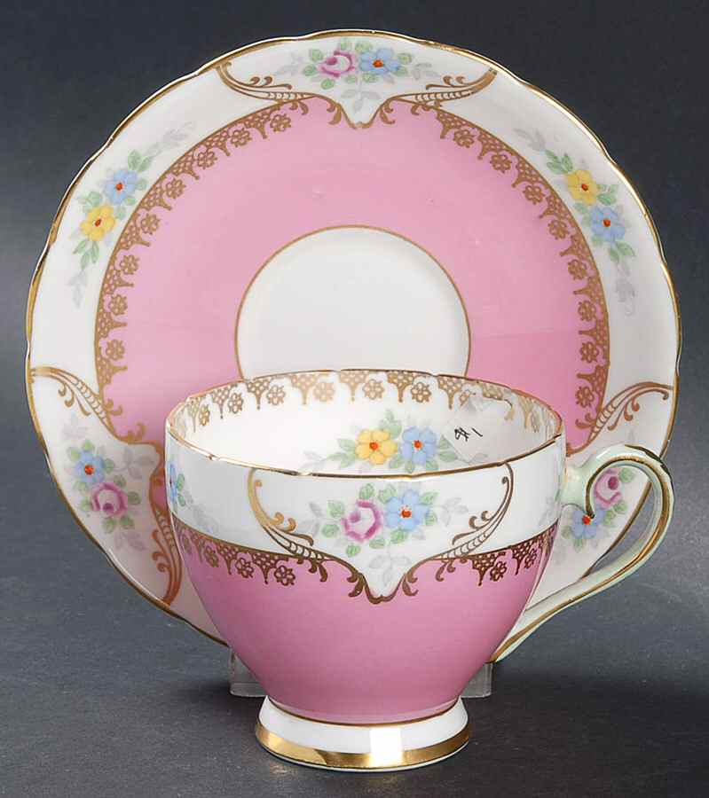 9034-5 Footed Cup & Saucer Set by Wellington (England)-1