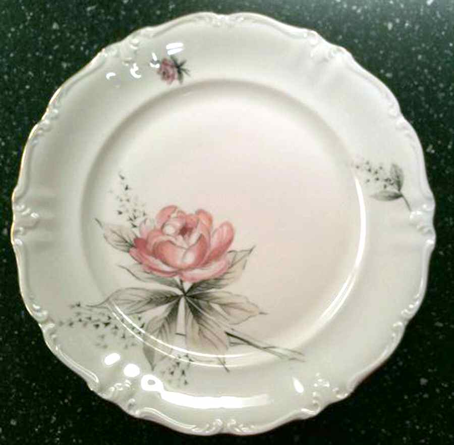 Pink Rose Dinner Plate by Winterling - Bavaria-1