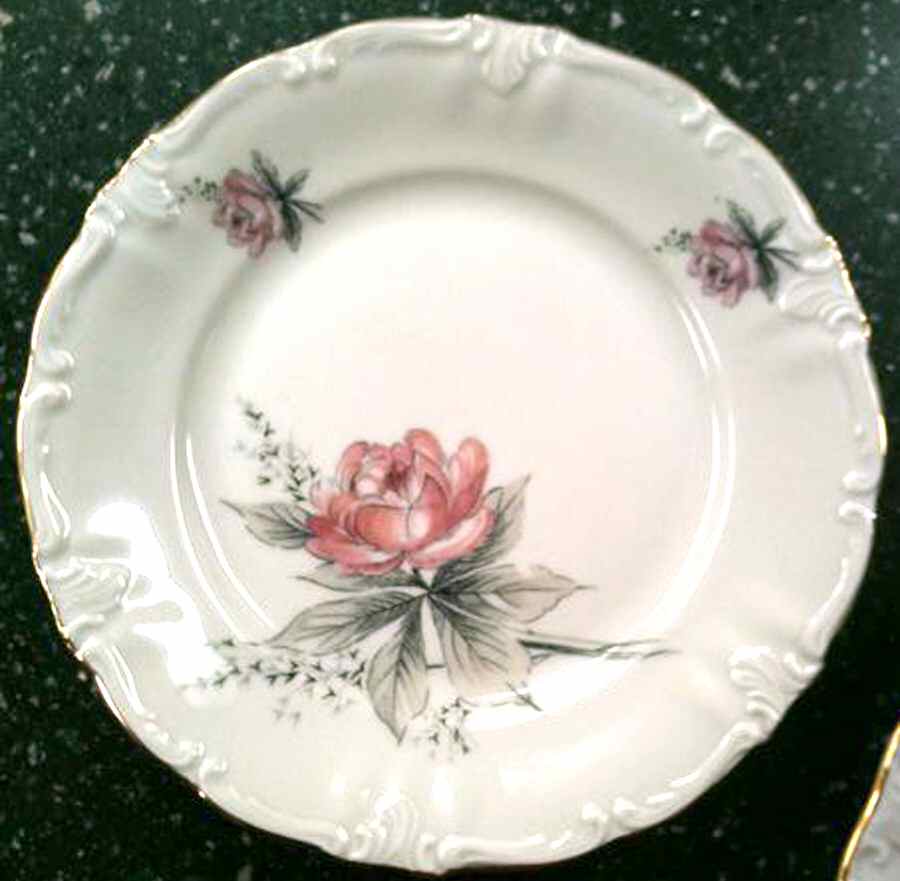 Pink Rose Bread & Butter Plate by Winterling - Bavaria-1