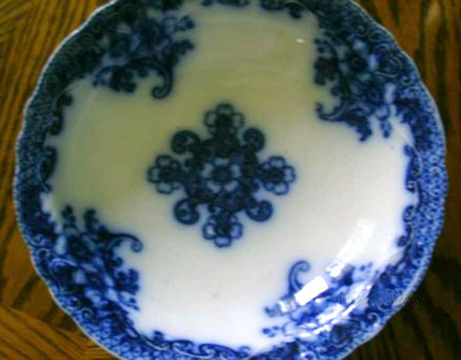 Lusitania (Flow Blue) 9" Round Vegetable Bowl by Wood & Sons-1
