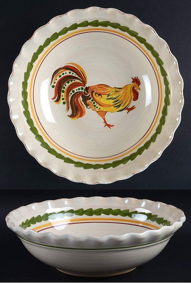 Tuscan Rooster 9" Soup/Pasta Bowl by Williams-Sonoma-1