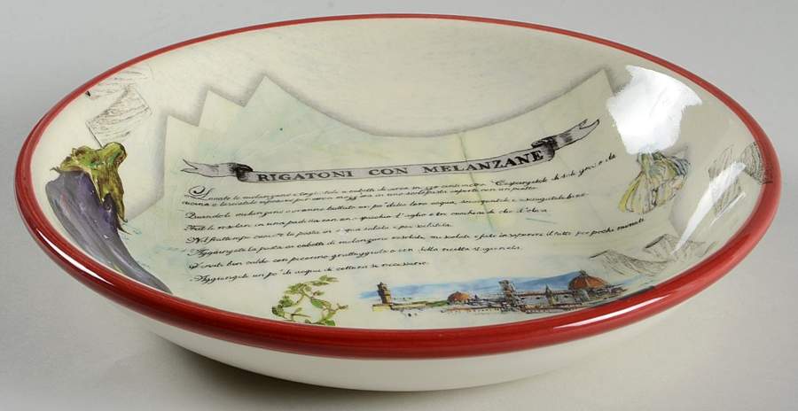 Italian Recipe 9" Individual Pasta Bowl by Williams-Sonoma-1