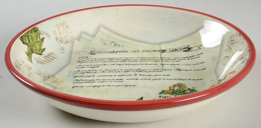 Italian Recipe 9" Individual Pasta Bowl by Williams-Sonoma-1
